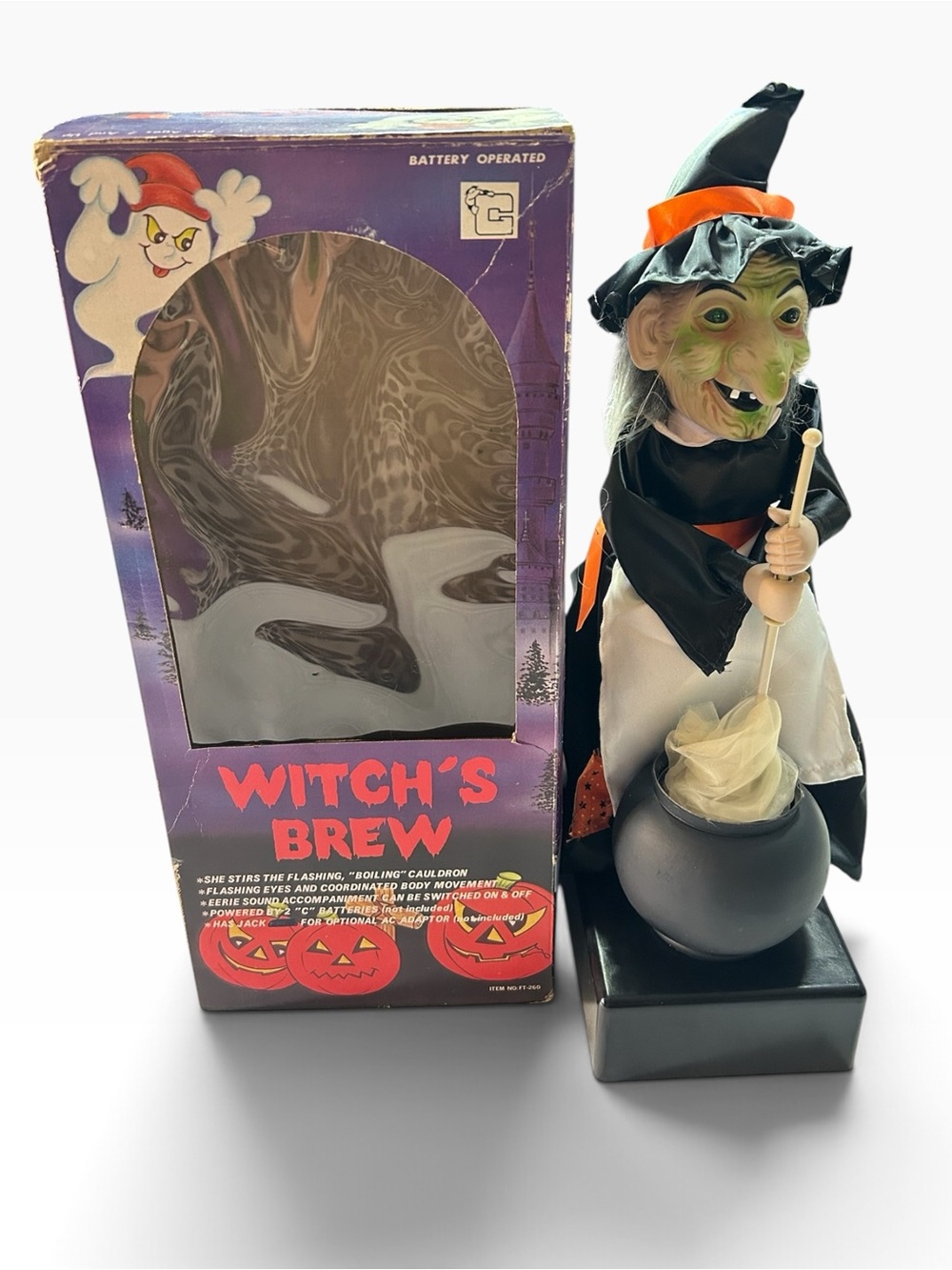 Vintage 1990 Funny Toys Corp "Witch's Brew" Animated Motionette.
